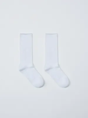 Длинные носки в рубчик, белый, арт. 4463