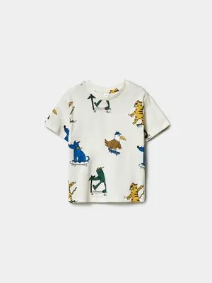 Футболка SELA для мальчиков с принтом, разноцветный, арт. 44707