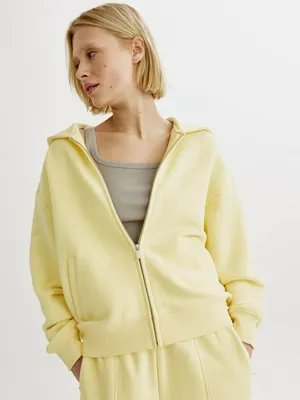Худи Sela оверсайз на молнии, желтый, арт. 44716