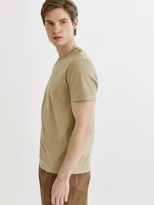 Футболка Sela из мерсеризованного хлопка, бежевый, арт. 44721