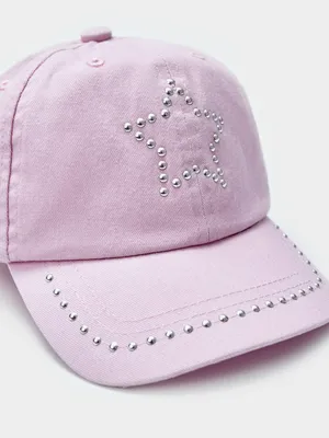 Бейсболка Sela для девочек с аппликацией, розовый, арт. 44723