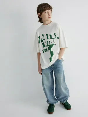 Джинсы SELA багги для мальчиков, голубой, арт. 44732