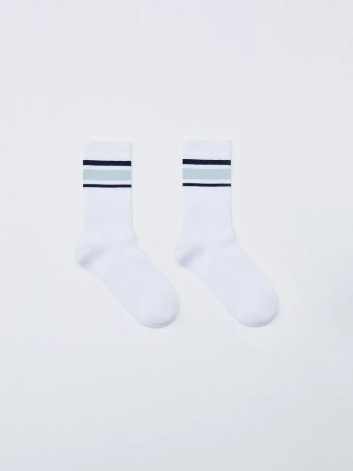 Высокие носки в рубчик, разноцветный, арт. 4474