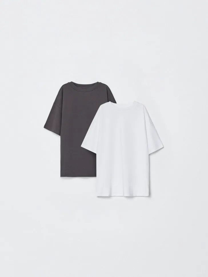 Набор из 2 базовых детских футболок, разноцветный, арт. 4475