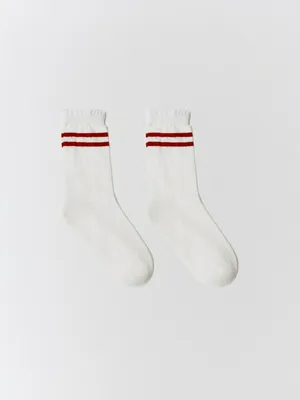 Носки с оборкой и полосками, разноцветный, арт. 4476