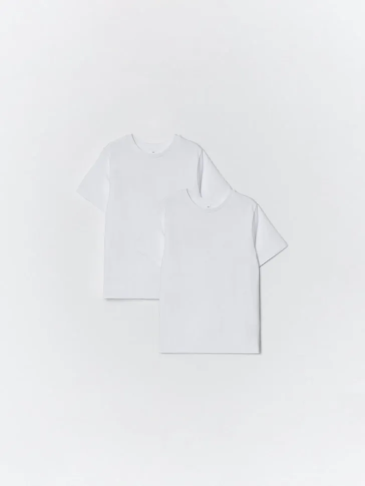Набор из 2 детских базовых футболок, белый, арт. 4480
