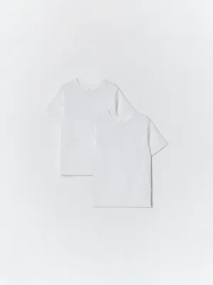 Набор из 2 детских базовых футболок, белый, арт. 4480