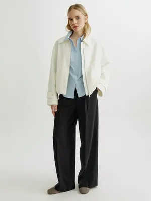 Брюки SELA Широкие из смесовой вискозы, черный, арт. 44903