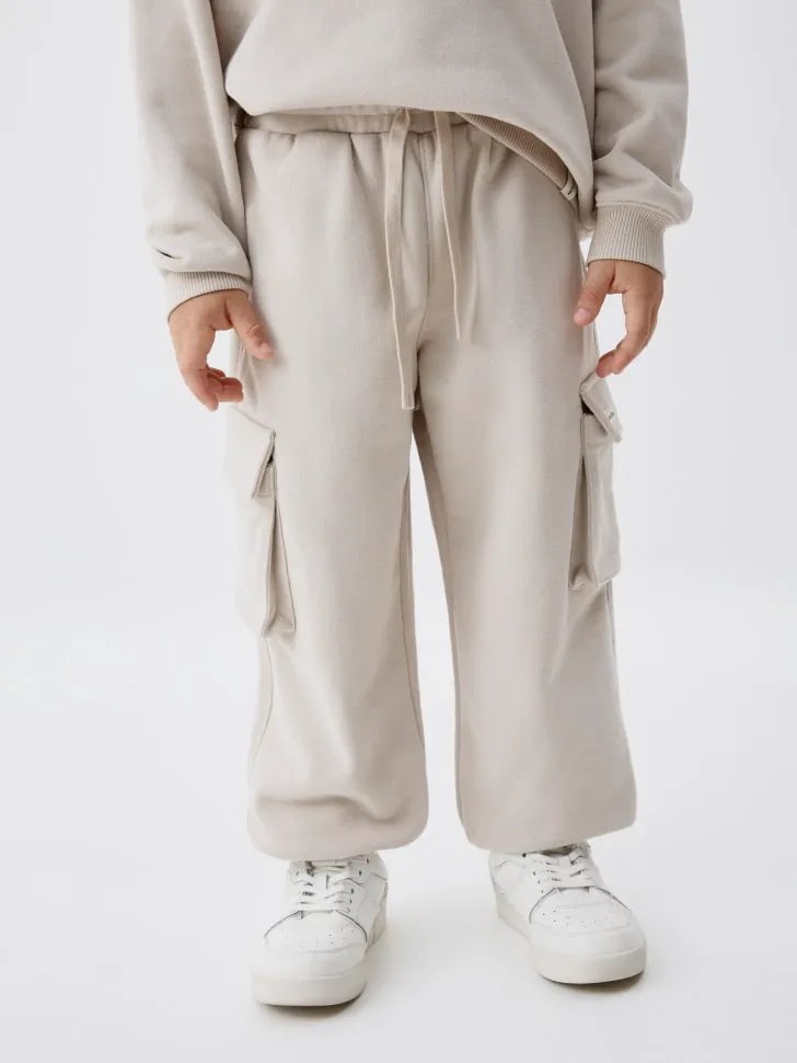 Джоггеры карго детские, бежевый, арт. 4491