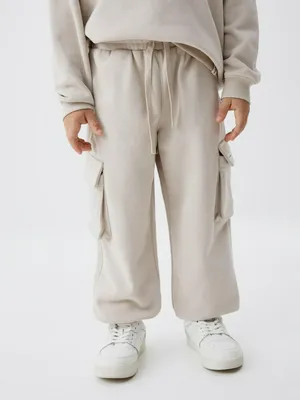 Джоггеры карго детские, бежевый, арт. 4491