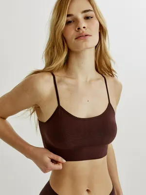 Базовый бюстгальтер-топ SELA, коричневый, арт. 44914