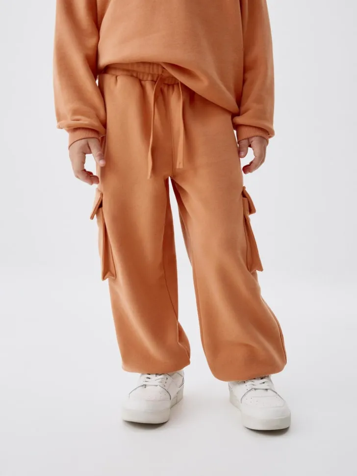 Джоггеры карго детские, оранжевый, арт. 4492