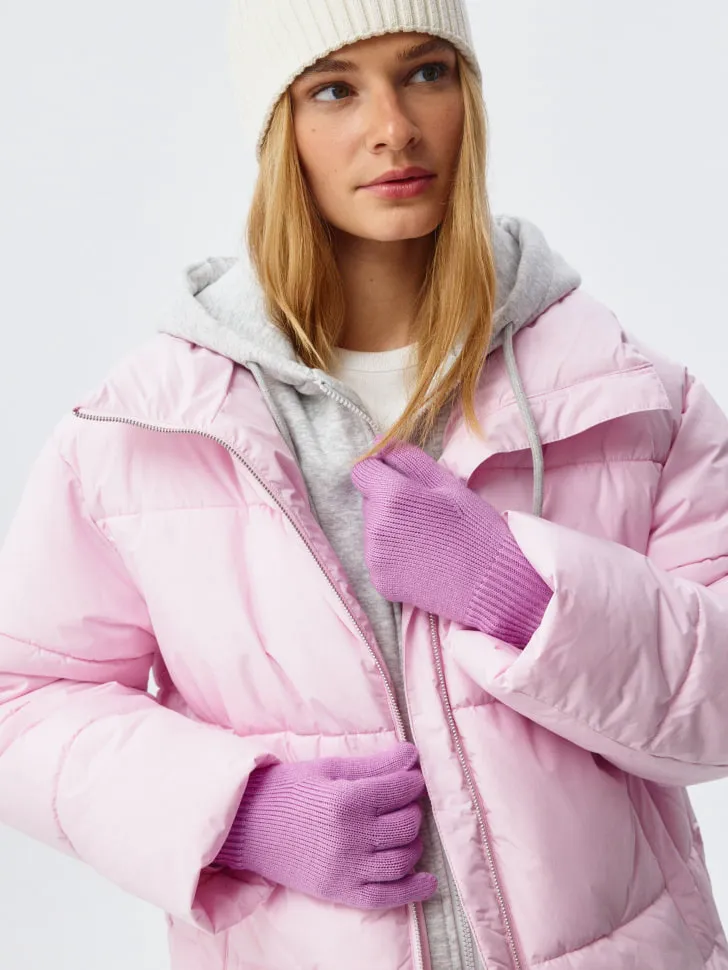 Базовые вязаные перчатки, фиолетовый, арт. 4496