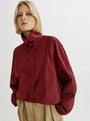 Ветровка Sela оверсайз, бордовый, арт. 44972