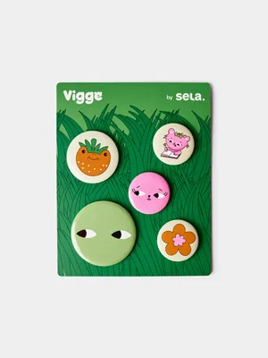 Набор значков Sela Вигге, разноцветный, арт. 44986