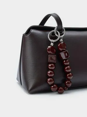 Брелок с подвеской SELA, бордовый, арт. 44989