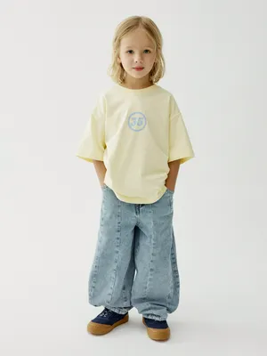 Джинсы SELA O-силуэта для мальчиков, голубой, арт. 44997