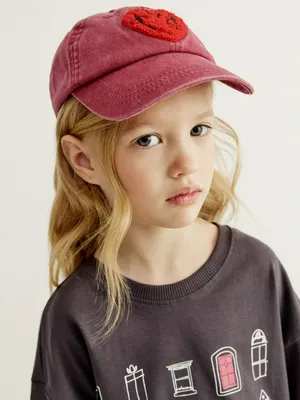 Джинсовая бейсболка SELA ART PEOPLE для девочек, бордовый, арт. 44998