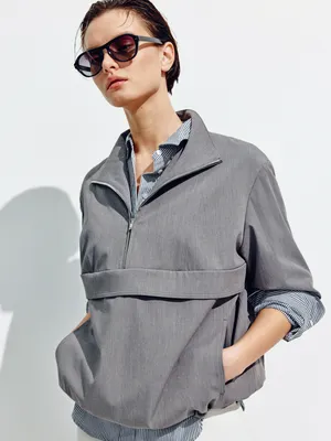 Куртка-анорак SELA оверсайз, серый, арт. 45014