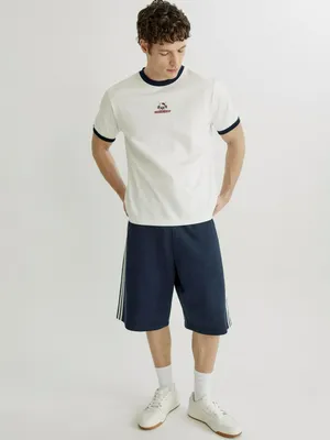 Трикотажные шорты SELA бермуды с лампасами, синий, арт. 45019