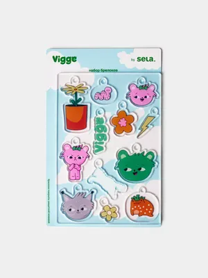 Набор акриловых брелков Sela Вигге, разноцветный, арт. 45026