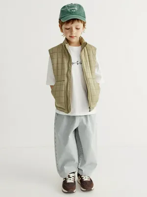 Брюки SELA О-силуэта в полоску, голубой, арт. 45027