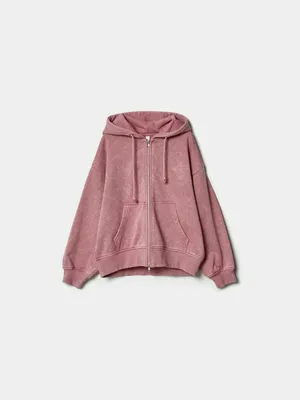 Толстовка оверсайз SELA для девочек, розовый, арт. 45036