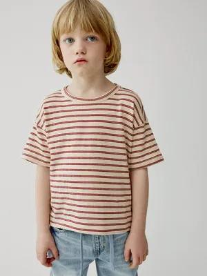 Футболка оверсайз Sela в полоску, разноцветный, арт. 45038