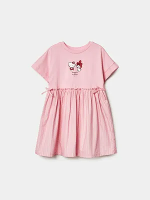 Платье Sela для девочек с принтом Hello Kitty и My Melody, розовый, арт. 45047