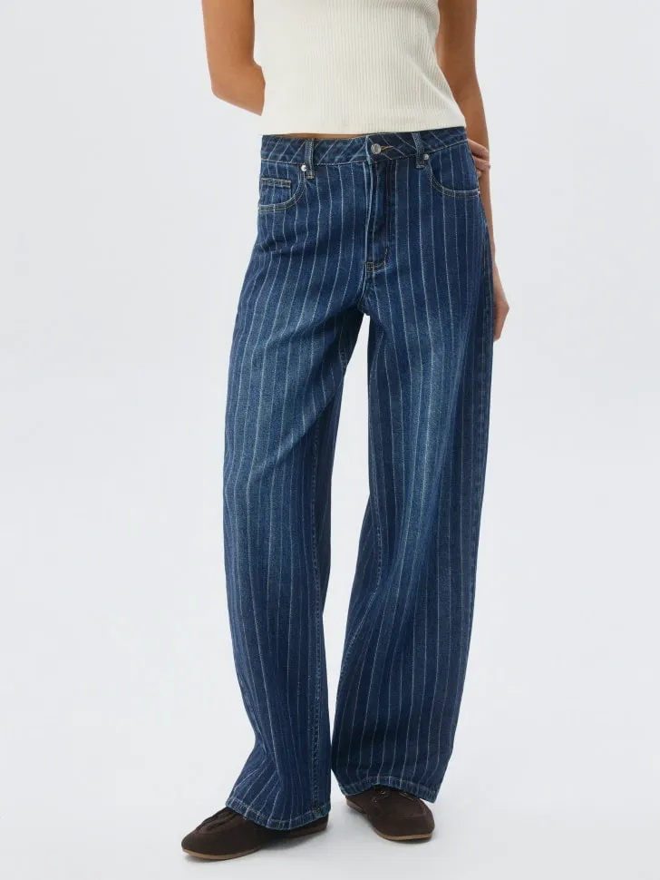 Джинсы Loose straight, синий, арт. 4506