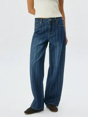 Джинсы Loose straight, синий, арт. 4506