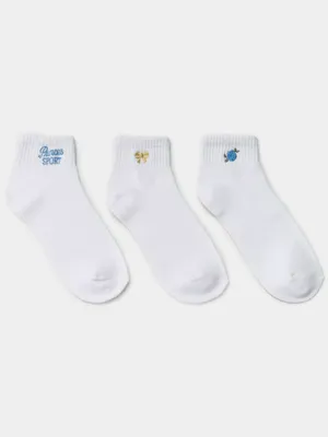 Набор носков SELA для девочек, белый, арт. 45061
