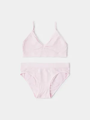 Набор из топа и трусов-слипов Sela, розовый, арт. 45078