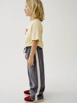 Брюки трикотажные SELA для мальчиков, синий, арт. 45085