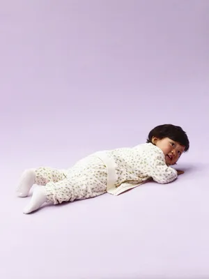 Велюровые джоггеры с принтом для малышей, белый, арт. 4513