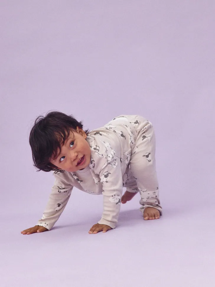 Набор из 2 пижам для малышей, бежевый, арт. 4516