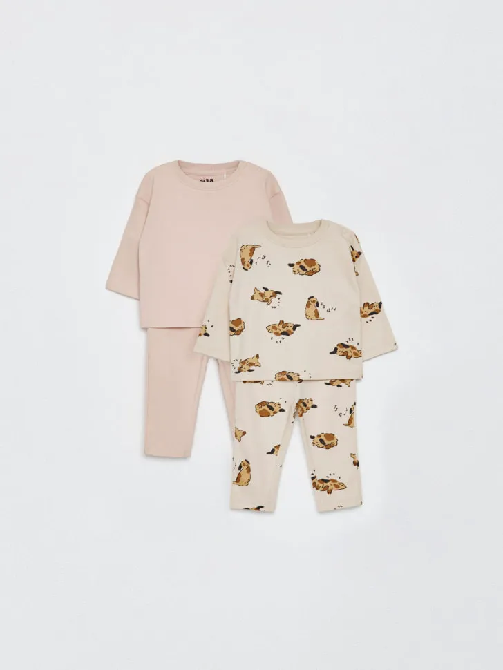 Набор из 2 пижам для малышей, разноцветный, арт. 4521