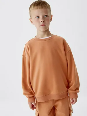 Базовый свитшот оверсайз детский, оранжевый, арт. 4527