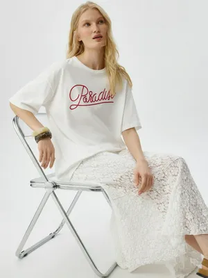 Футболка оверсайз с вышивкой, арт. 4530