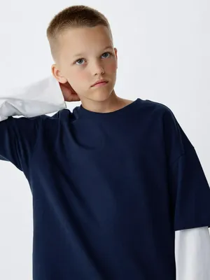 Базовая футболка детская, синий, арт. 4535