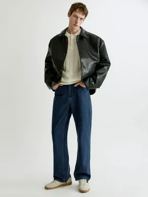 SELA Прямые джинсы со средней посадкой, синий, арт. 45395