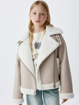 Дубленка из искусственной кожи для девочек, арт. 4541