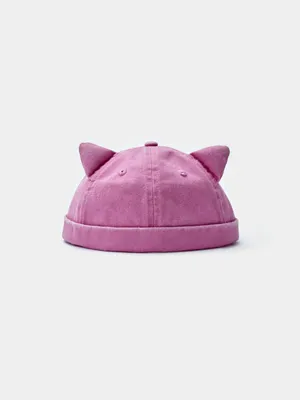 Кепка-докер с ушками для девочек, розовый, арт. 45414