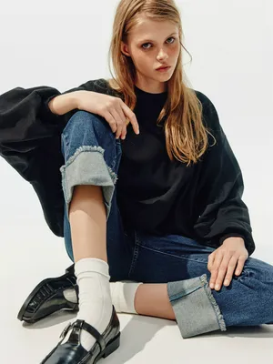 Свитшот-баллон оверсайз Sela Young, черный, арт. 45426