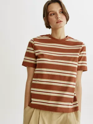 Футболка SELA в полоску, разноцветный, арт. 45428