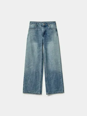 Широкие джинсы SELA для девочек, синий, арт. 45431