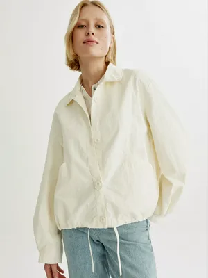 Ветровка SELA из жатой ткани, белый, арт. 45442