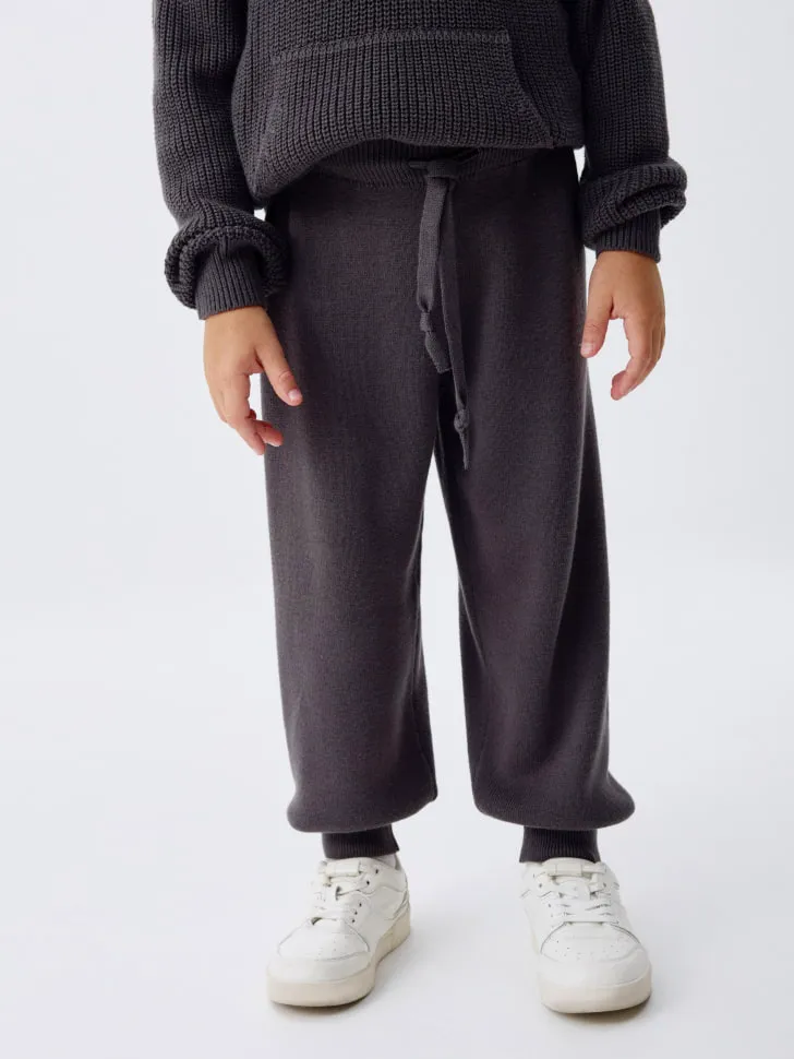 Вязаные джоггеры для мальчиков, серый, арт. 4546