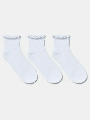 Набор носков Sela для девочек, белый, арт. 45472