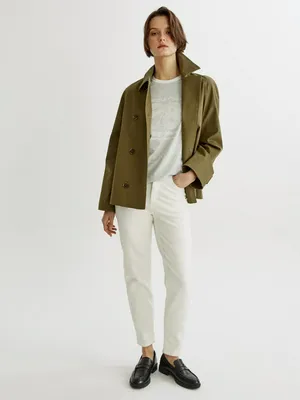 Джинсы SELA Укороченные 404 Mom Fit с высокой посадкой, белый, арт. 45475